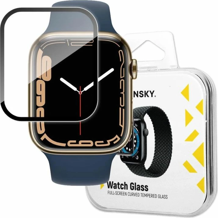Mbrojtës xhami hibrid për Apple Watch 45mm Wozinsky, i zi