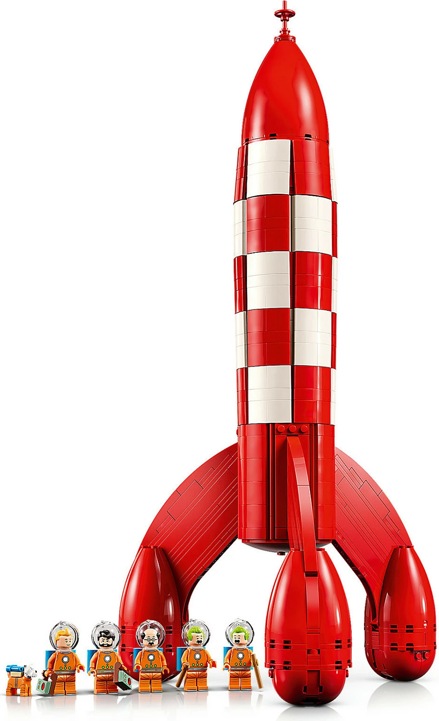 Set ndërtimi LEGO Ideas 21367 Tintin Moon Rocket, 1283 pjesë, 18+, multikolor