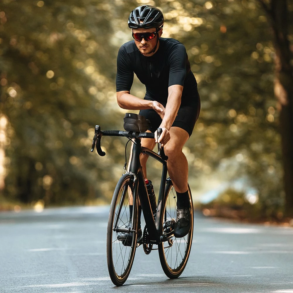 Çantë timoni për biçikletë Wozinsky WBB16BK me mbështjellës telefoni, 1L, e zezë