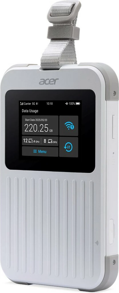 Ruter portativ Acer Connect Enduro M6E 5G, 20GB, Wi-Fi 6E, 4096MB, i bardhë