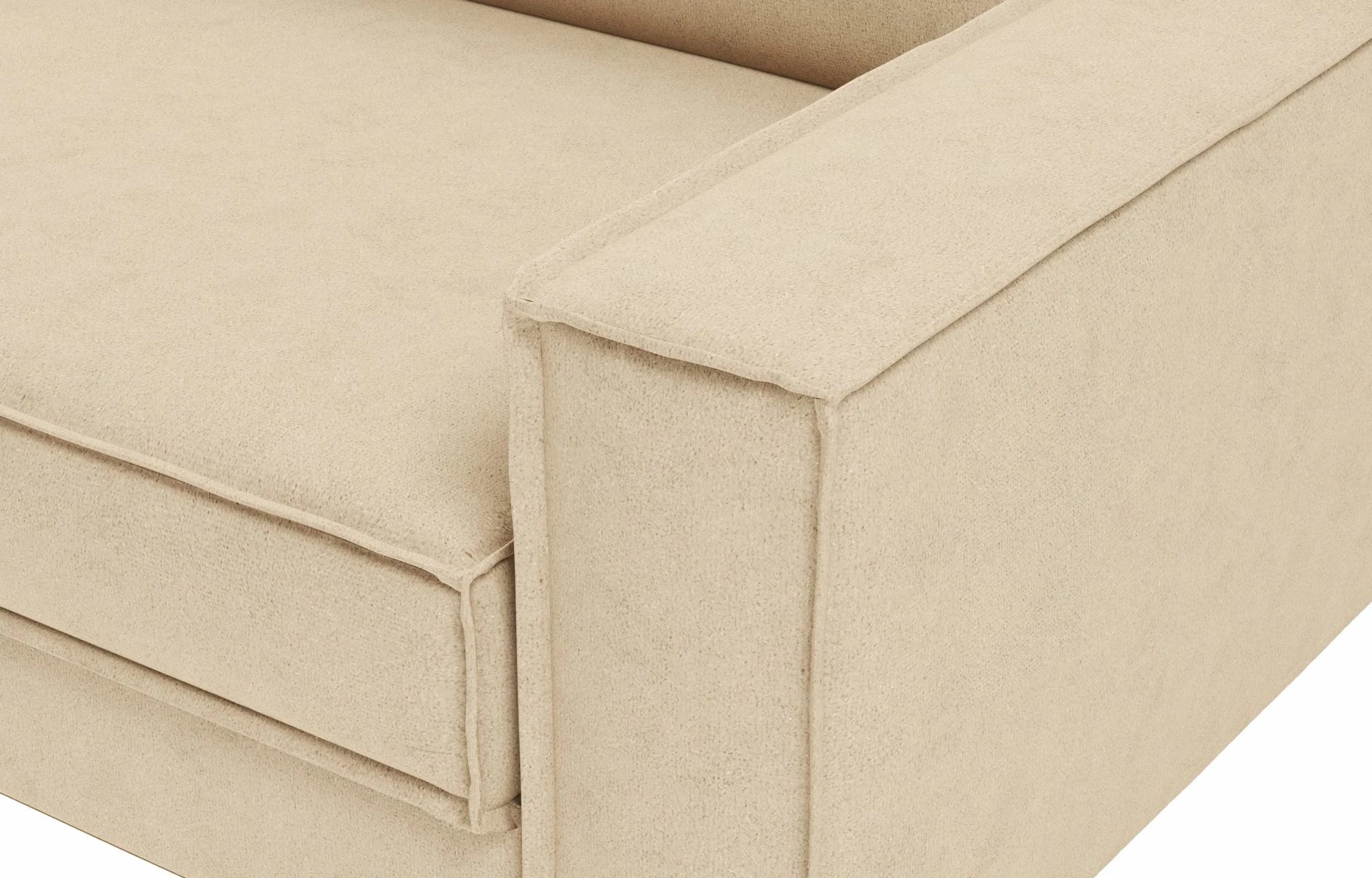 Divan treshe, ngjyrë rëre, këmbë druri arre, Atelier del Sofa, Sparrow 3