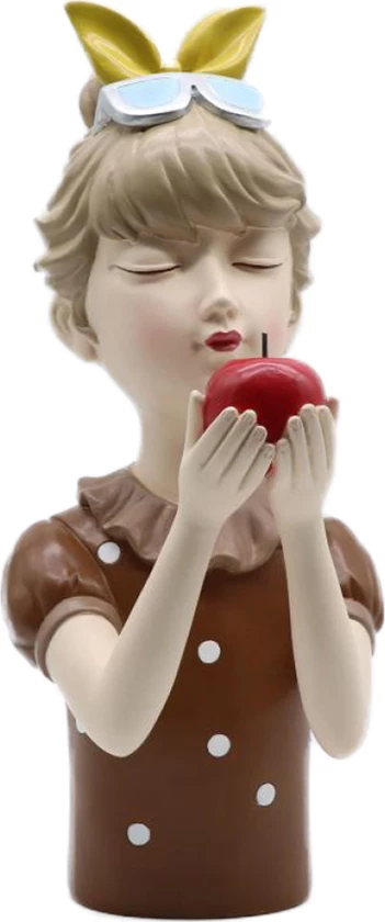 Figurë dekorative TRAVEL GIRL 7, shumëngjyrëshe, polirezine, 18x14x34cm