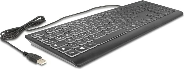 Tastierë mekanike DeLOCK 12170, USB, QWERTZ, RGB LED, e zezë