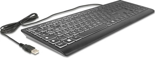 Tastierë mekanike DeLOCK 12170, USB, QWERTZ, RGB LED, e zezë