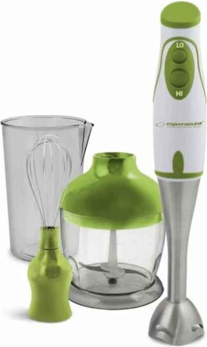 Blender dore Esperanza EKM003G 450W set 3n1 me rrahëse, gotë 500 ml, enë grirëse 750 ml bardhë/jeshile