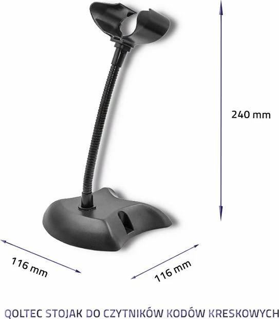 Mbajtës për skaner barkodi Qoltec 50859 universal, i zi
