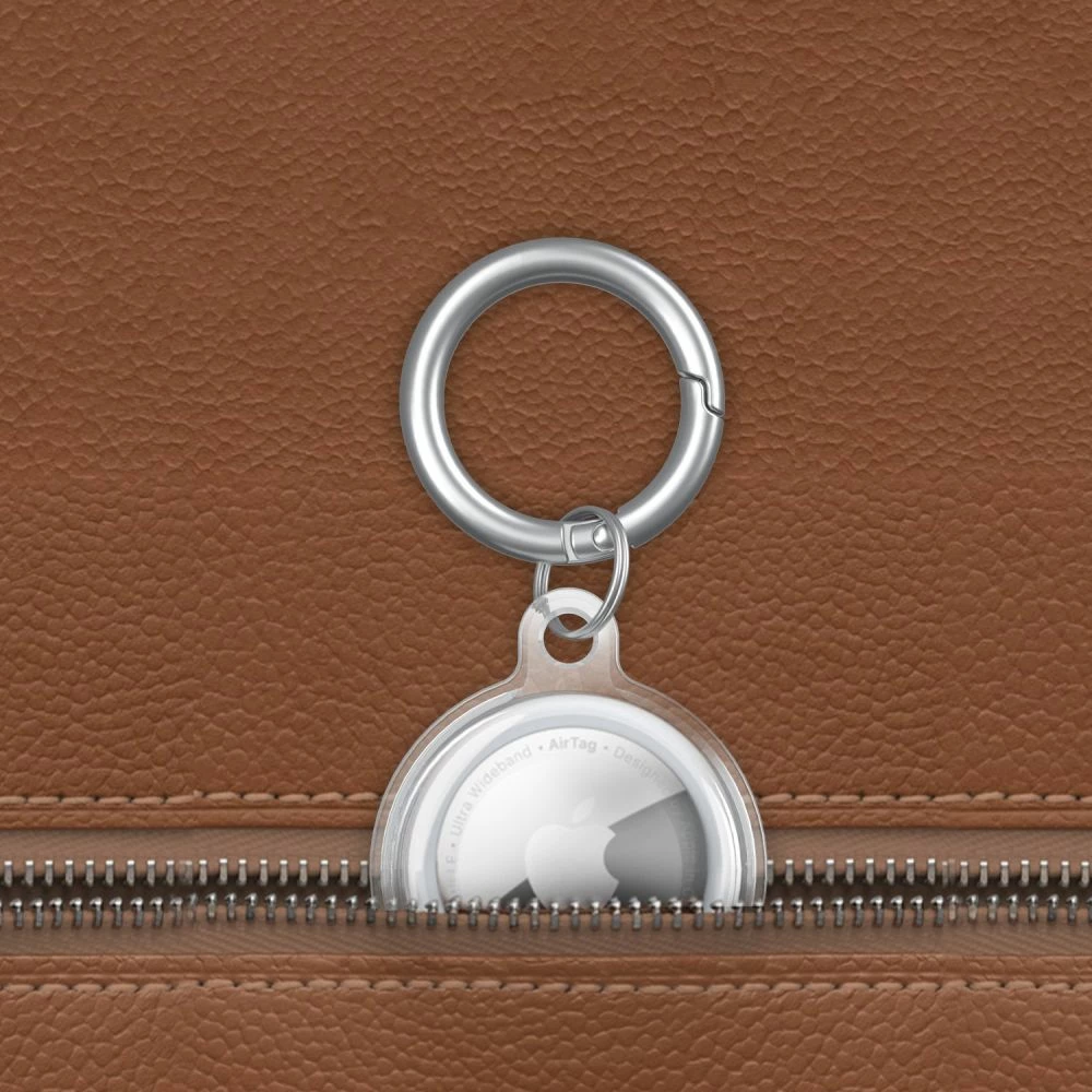 Mbështjellës silikon Tech-Protect Icon për Apple AirTag, transparent