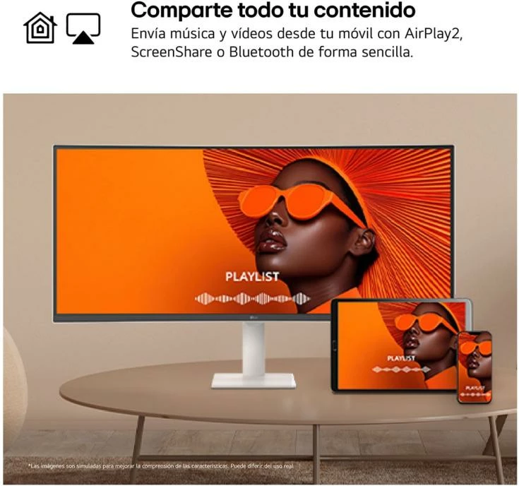 Monitor LG 34U601SA-W 32", i bardhë