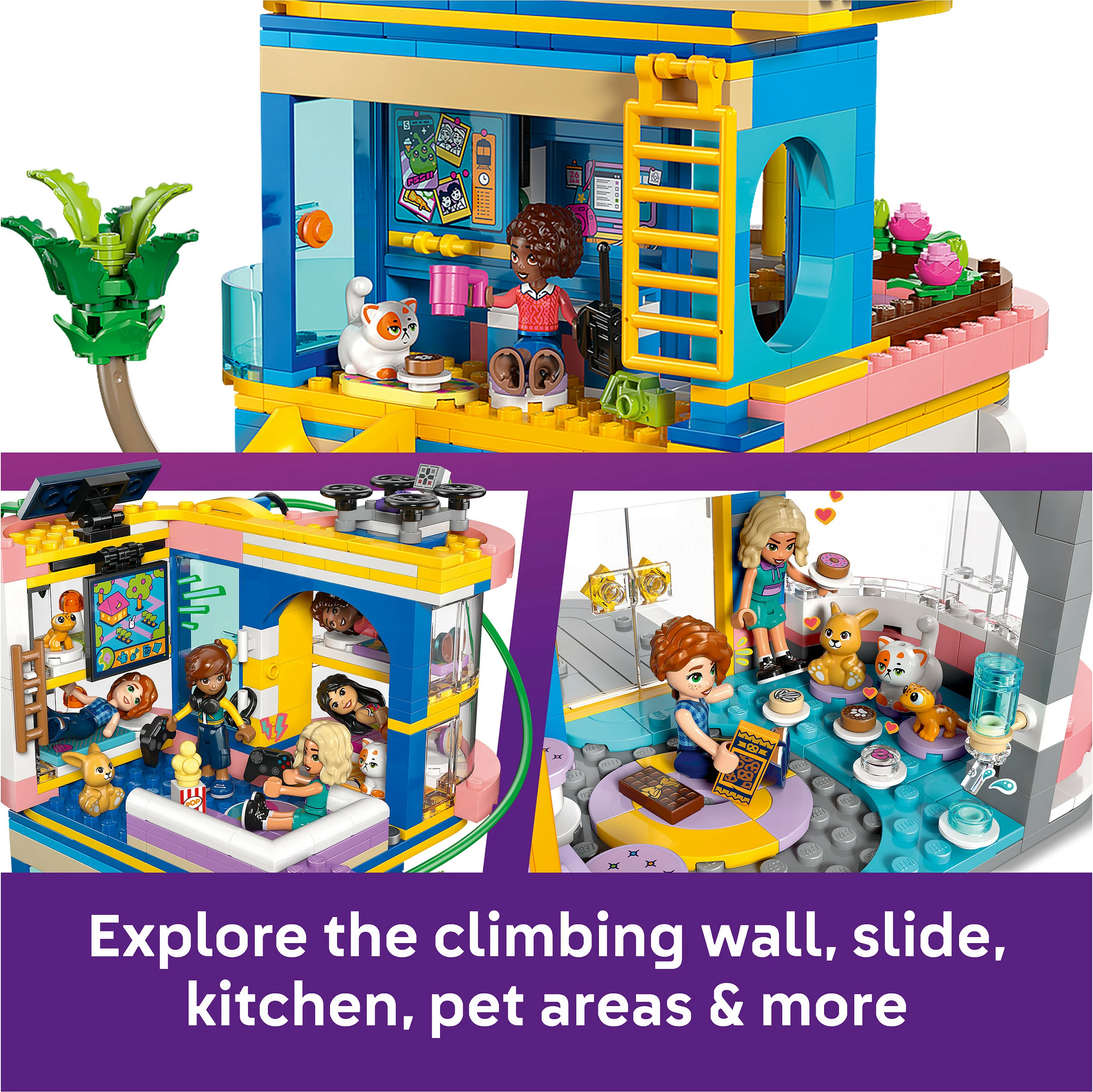 Set ndërtimi LEGO Friends Heartlake City Friends Club House 42689, 794 pjesë, 8+, shumëngjyrësh
