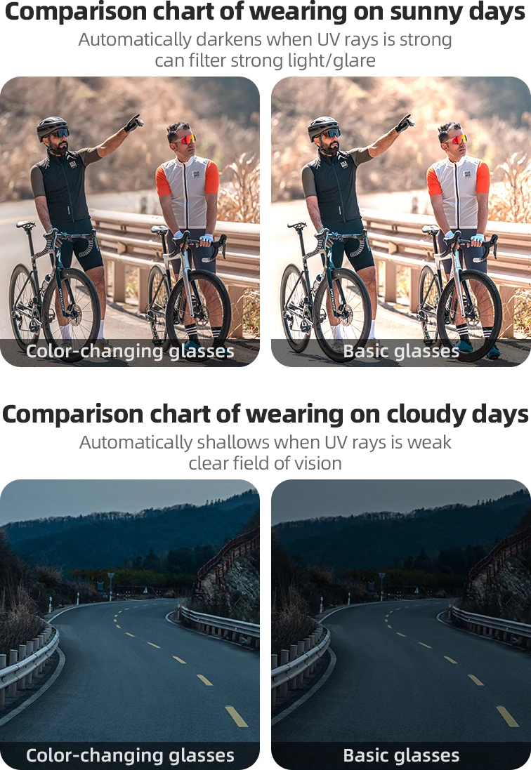 Syze sportive Rockbros 14110023004 me lente të polarizuara, insert korrigjues, të bardha