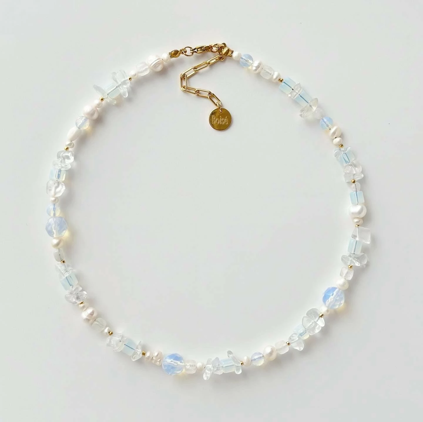 Qafore prej çeliku Jumeon, gurë natyralë, Moonstone