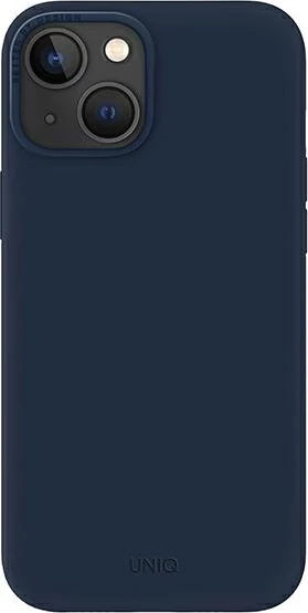 Mbështjellës UNIQ Lino për iPhone 14 Plus, silikon, kaltër