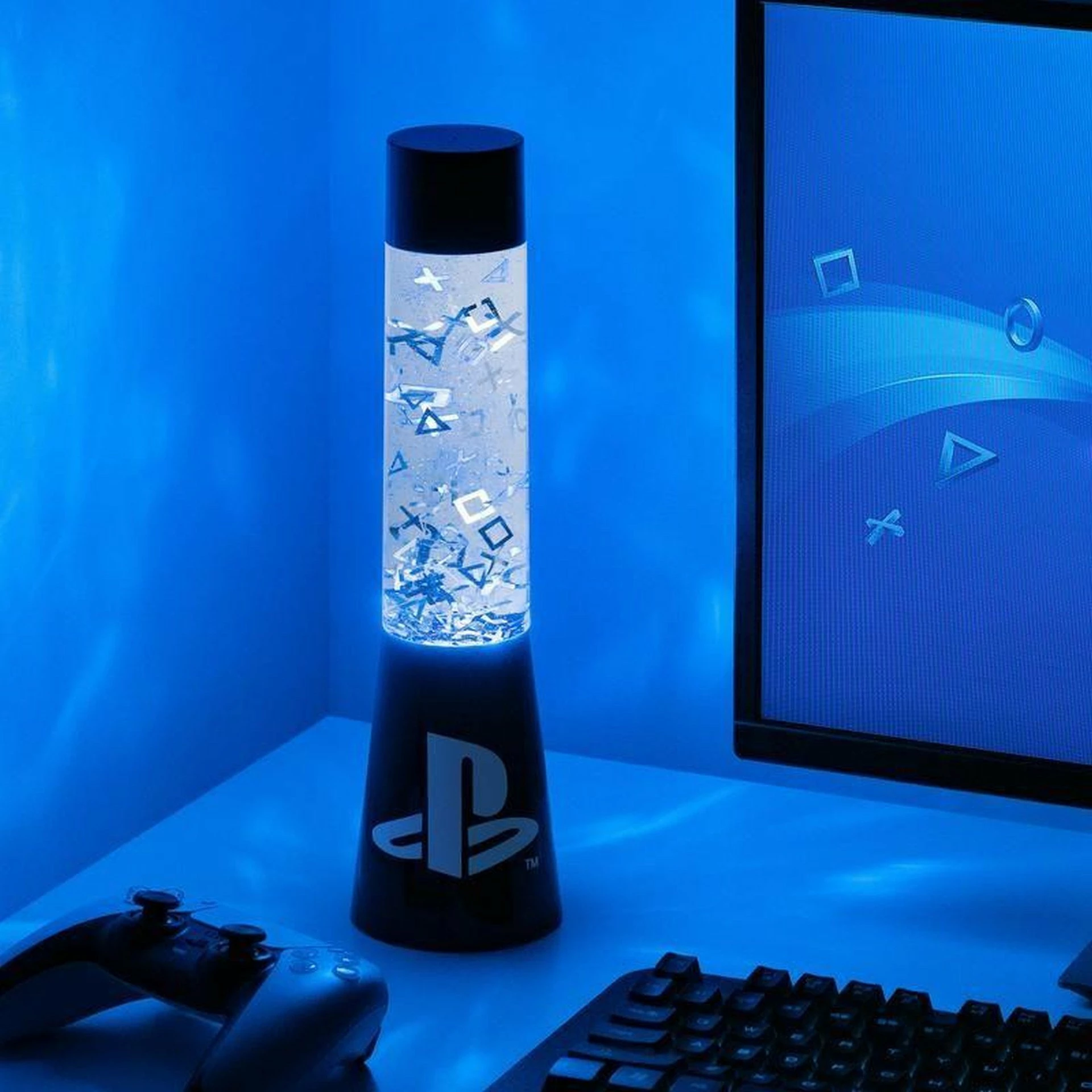 Lampë LED xhel Paladone PlayStation 33 cm, blu