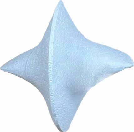 Dekor nyje Renley, polirezine e bardhë, 15x13x13 cm
