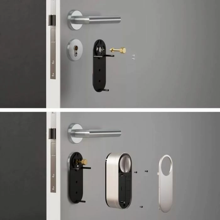 Cilindër i rregullueshëm AQARA R2 AL-D04E për bravë smart U200 (Euro Profile), 4 çelësa, argjendtë