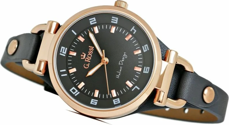 Orë dore për femra G.Rossi, rozë e artë me rrip gri