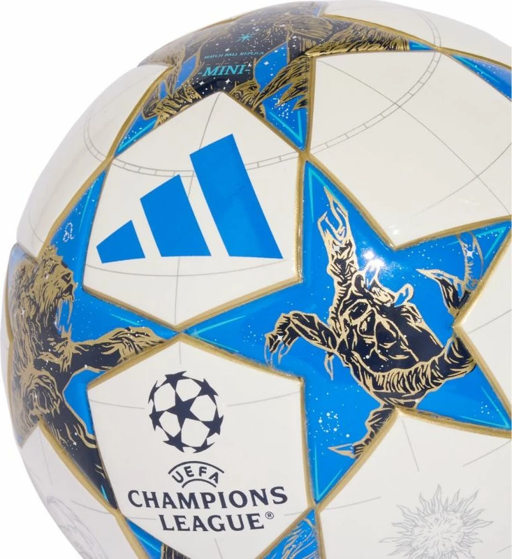 top mini futbolli adidas, bardh, kaltër, ari