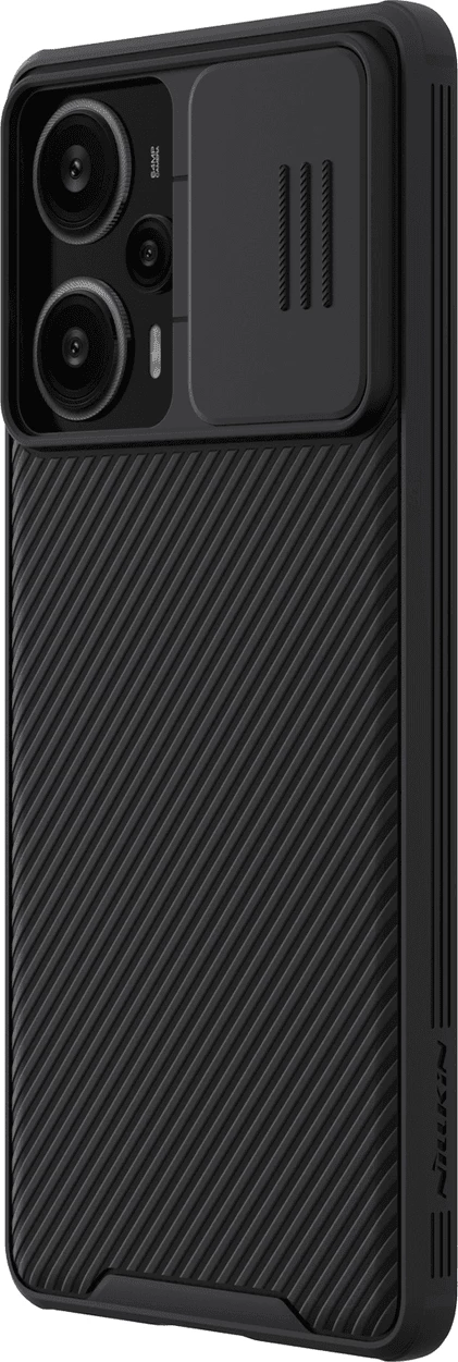 Mbështjellës NILLKIN CamShield Pro për Poco F5 5G, PC+TPU, me kapak mbrojtës të kamerës, i zi