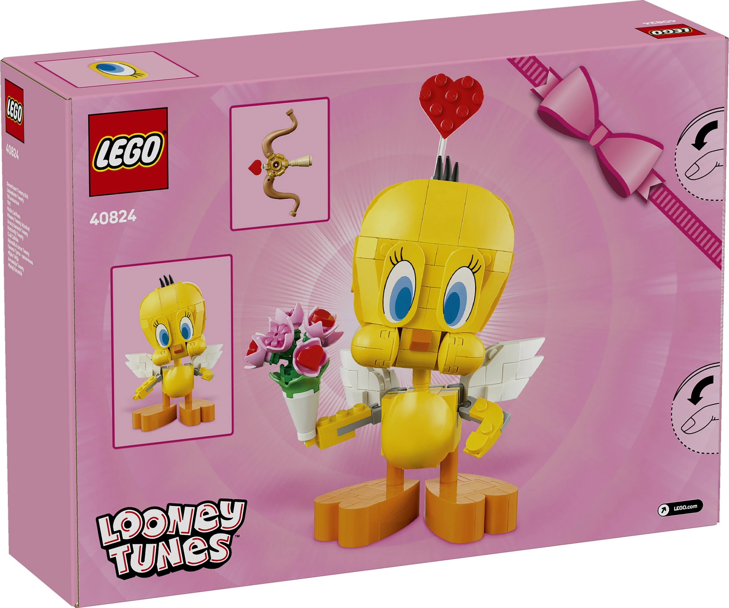Set ndërtimi LEGO Iconic Sweetheart Tweety Bird 40824, 412 pjesë, 12+, shumëngjyrësh