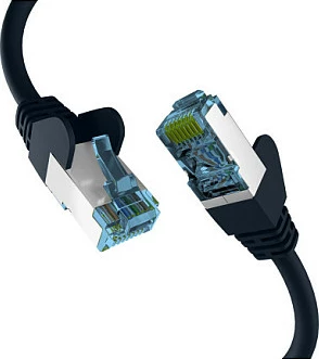 Kabllo rrjeti EFB Elektronik EC020200149, Cat7, 0.5m, RJ45, S/FTP, 10Gbps, e zezë