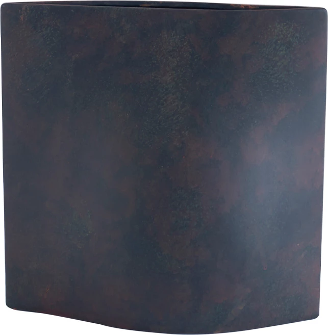 Vazo Ariadne, qeramike, ngjyrë antracit-kafe, 26x15x25cm