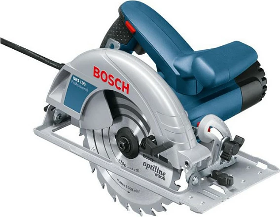 Sharrë rrethore Bosch GKS 190, 1400W, 19cm, 5500 RPM, blu
