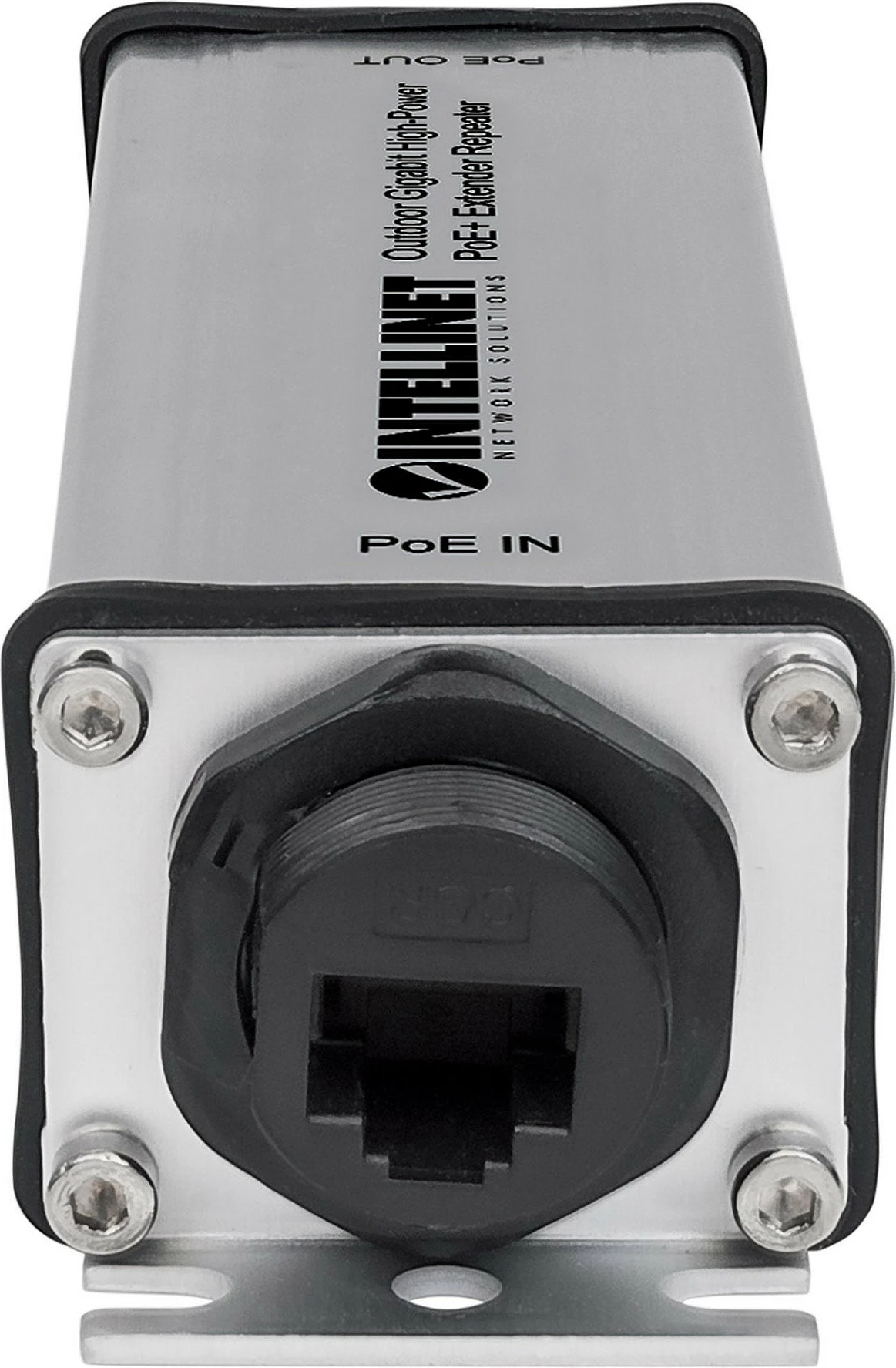 Zgjatues PoE+ Intellinet, Outdoor, Gigabit, High Power deri 100m, Zi/Gri