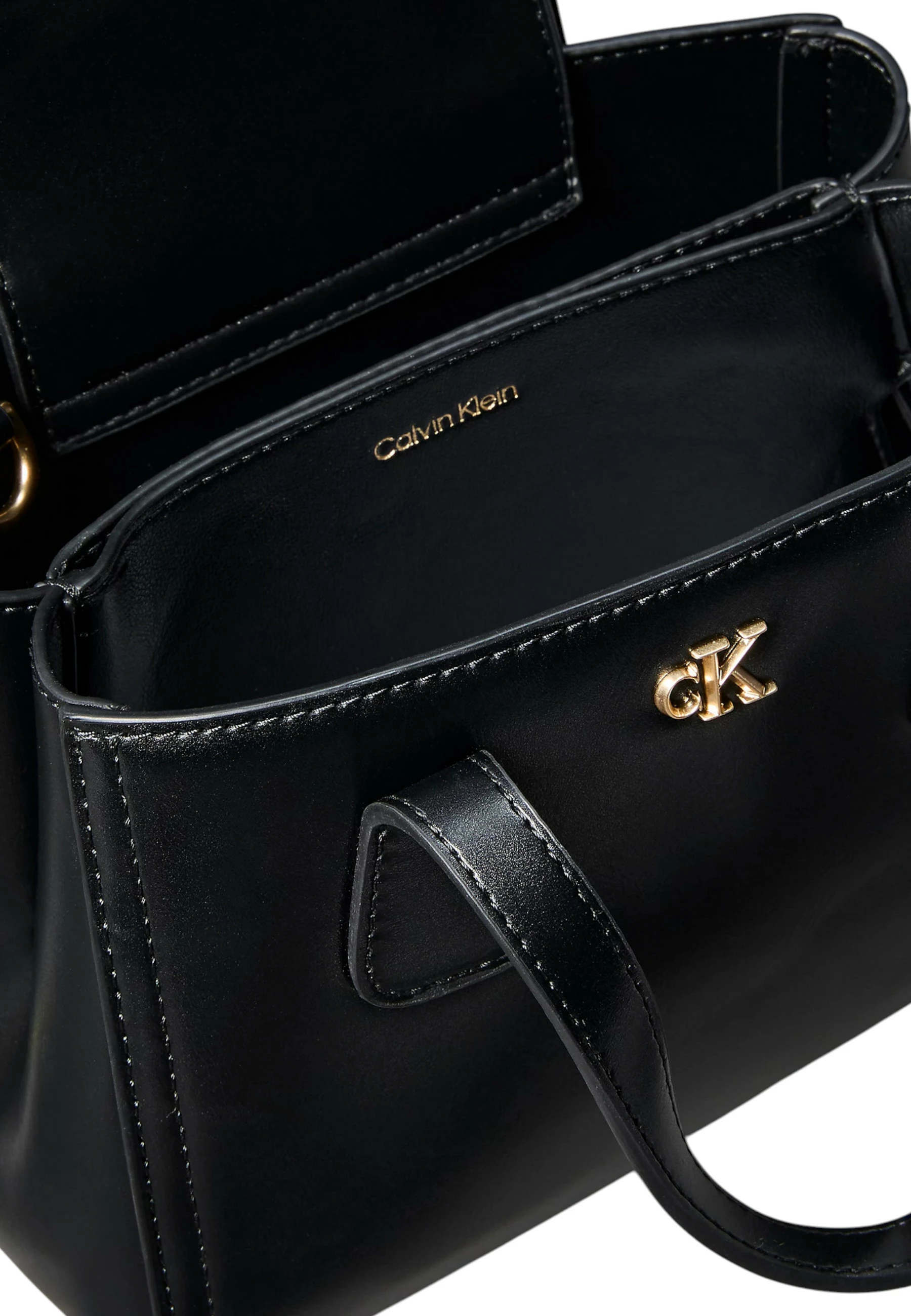 Çantë mini tote crossbody Calvin Klein LV04F3520G, e zezë
