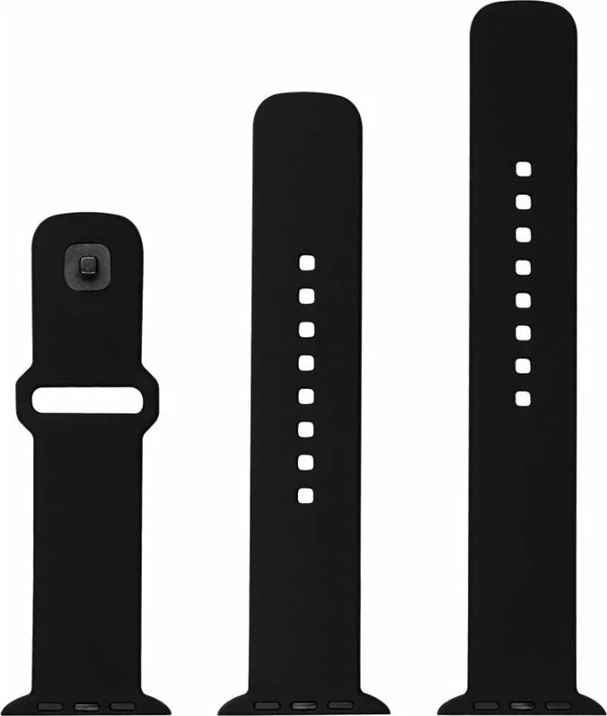 Rrip silikoni sportiv Fixed Silicone Sporty Strap FIXSST2-1029-BK, për Apple Watch Ultra/Ultra 2 49mm, 3 copë, i zi