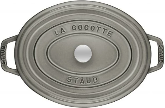 tenxhere gize Staub La Cocotte 27cm oval 40500-276-0, gri