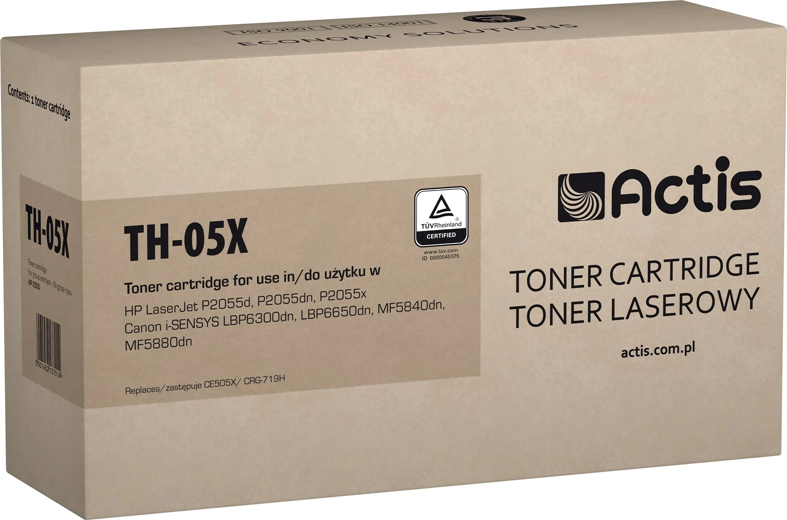 Toner zëvendësues Actis TH-05X për printerë HP 