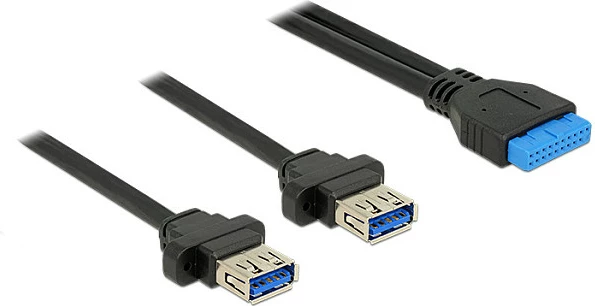 Kabllo zgjatëse USB 3.0 DeLOCK 85244, 0.8 m, Type-A mashkull në femër, e zezë