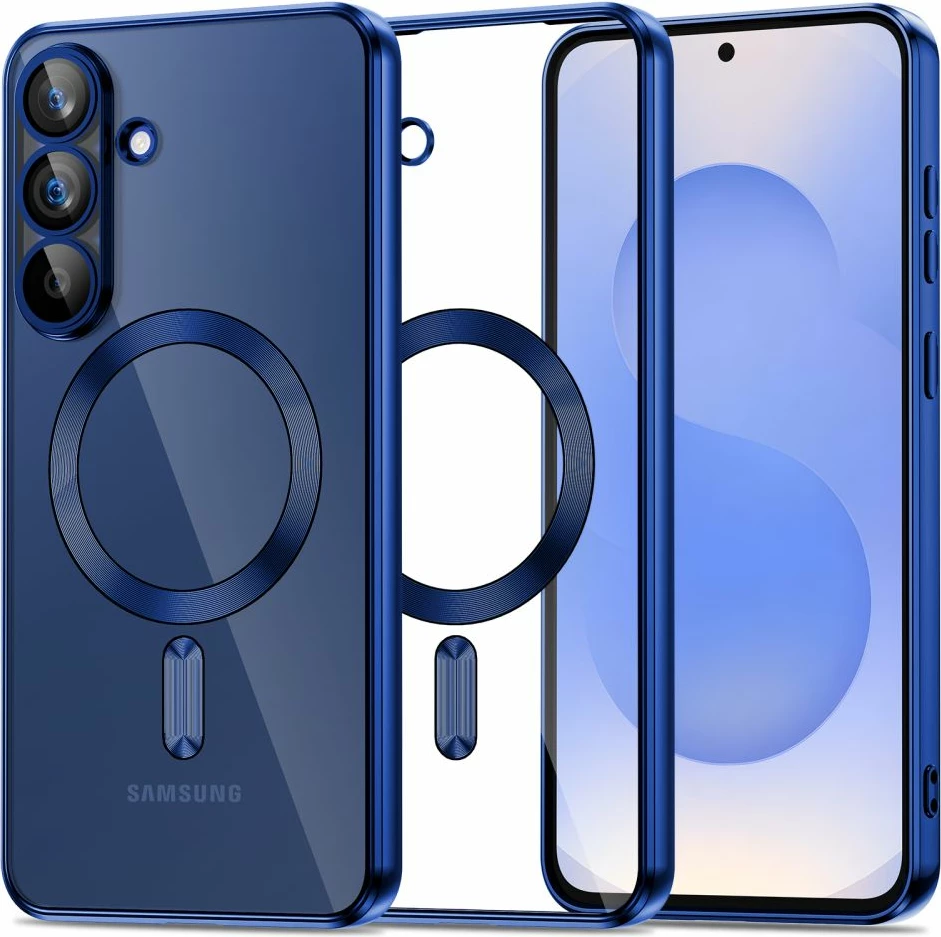 Mbështjellës Tech-Protect MagFlex për Samsung Galaxy S25 FE, kompatibil me MagSafe, blu e errët, set 1 copë