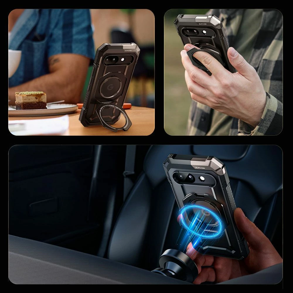 Mbështjellës Supcase UB Grip Mag për Google Pixel 9A, i zi