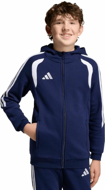 Duks për fëmijë adidas Tiro 26 League Sweat Full Zip KF3322, i kaltër [Madhësia: 140 cm]