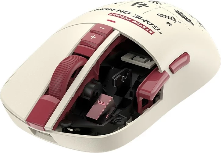 Maus A4-Tech Bloody R72 ULTRA DUO Pixels Red, wireless, RGB, i bardhë