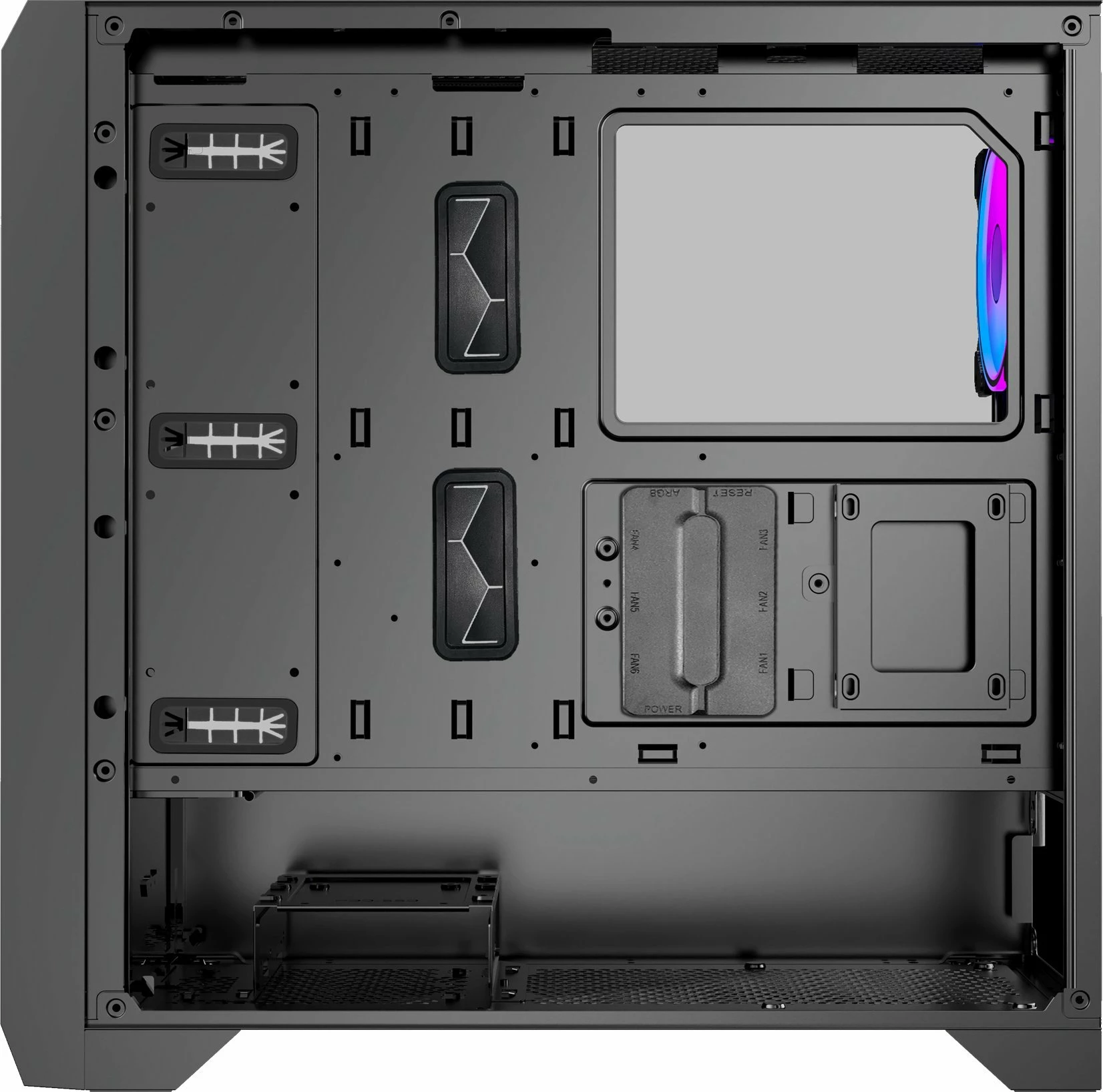 Kasë PREYON Nest Windy+ PRENWP04B, Midi Tower ATX, 4x120mm ARGB PWM, USB-C, e zezë