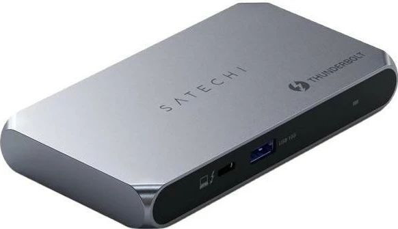 Hub Satechi Thunderbolt 4 Slim Pro, 1x USB 3.2 Gen. 2, 3x TB4, ngjyrë gri