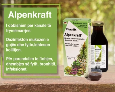 Shurup bimor për kollë Salus FLORADIX Alpenkraft, 250 ml
