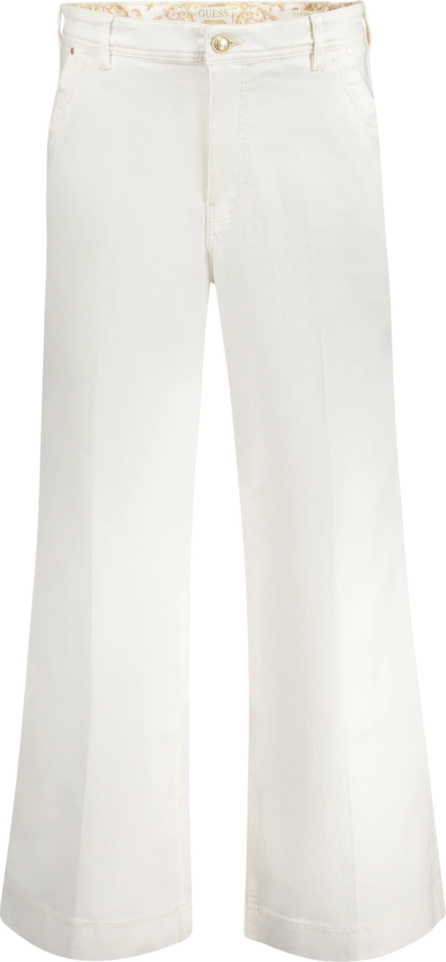 Pantallona xhinse GUESS JEANS Dakota Relaxed High femra, të bardha