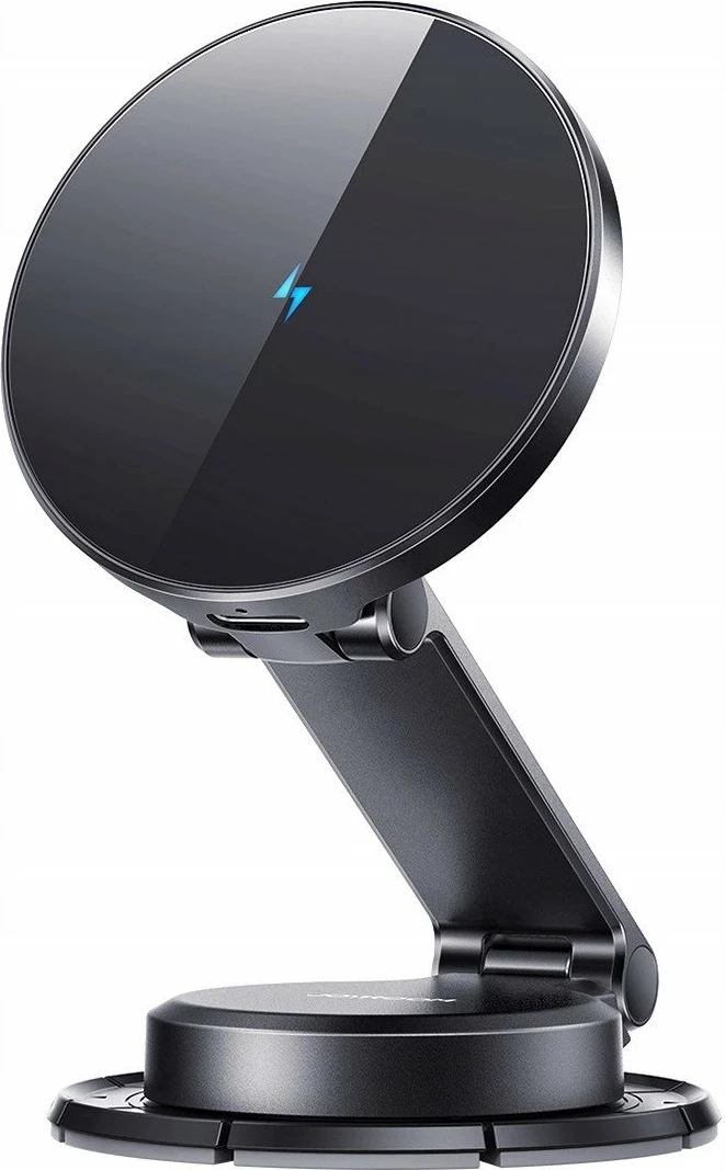 Mbajtëse magnetike për celular Joyroom JR-ZS408 me karikim pa tela 15W (Qi/MagSafe) për pult, e zezë