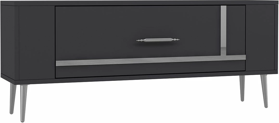 Komodë TV Skye Decor, anthracite, argjend, Retrop1