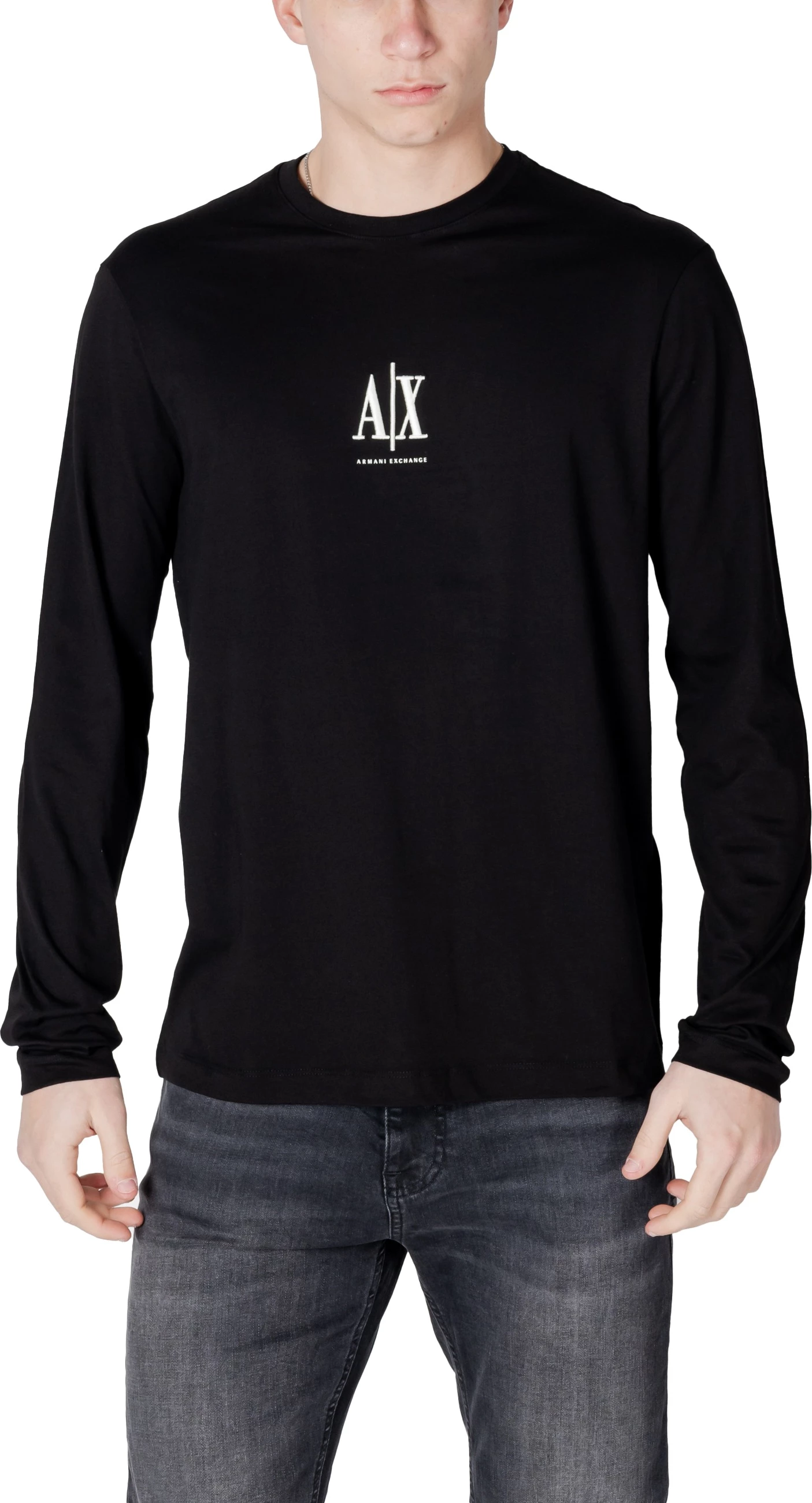 Maicë me mëngë të gjata për meshkuj Armani Exchange XM000364 AF12308, e zezë