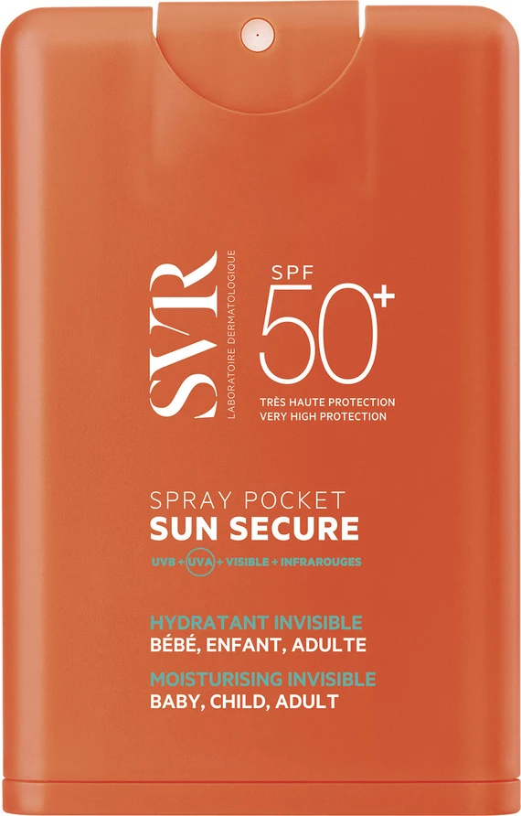 Spray për diell SVR Sun Secure Spray Pocket SPF50+, 20ml