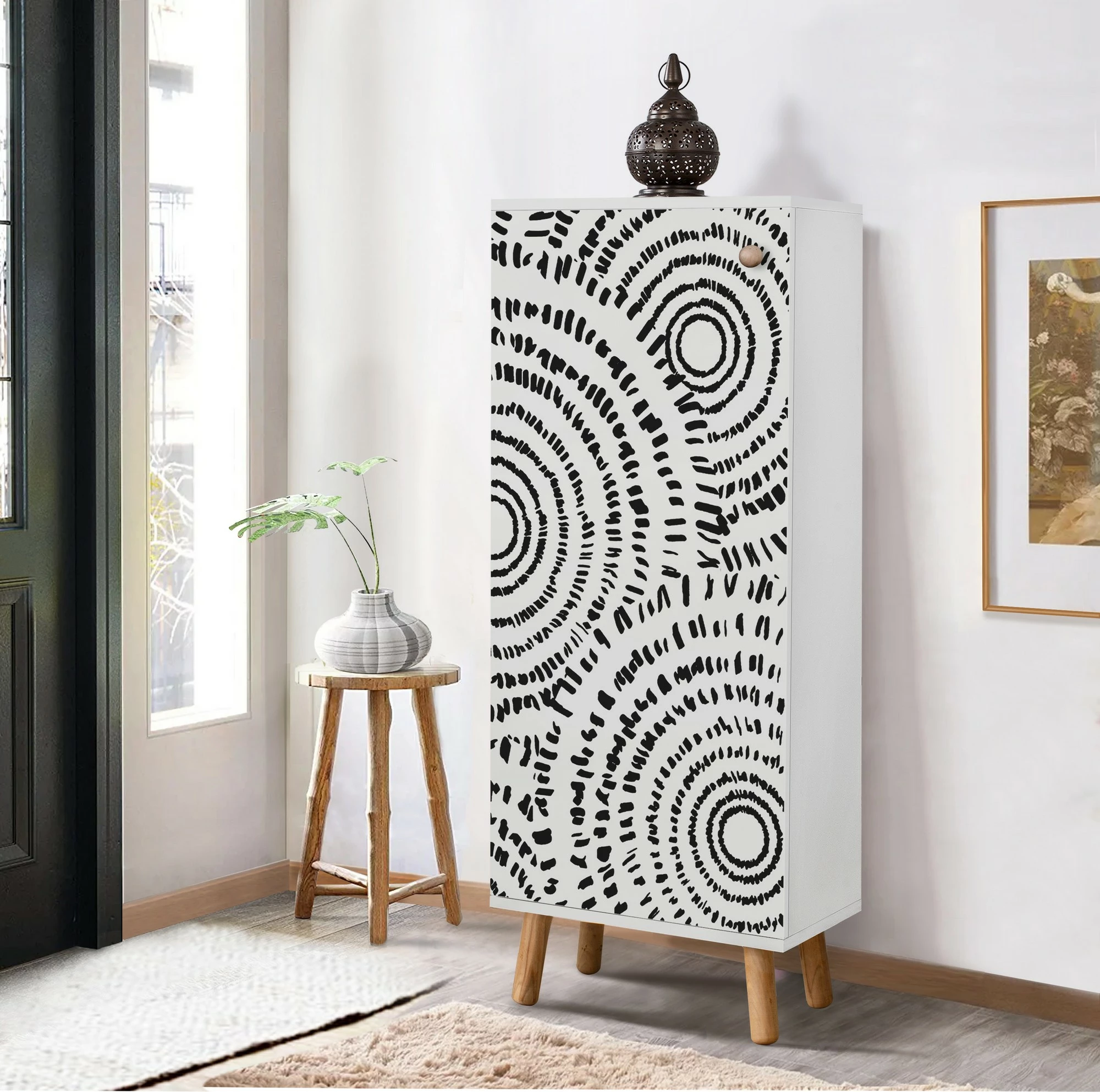 Dollap këpucësh Hanah Home, Vegas - B 946, ngjyrë e bardhë, 50x135x38cm