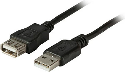 Kabllo zgjatëse USB 2.0 EFB Elektronik Premium, A mashkull–A femër, 3 m, e zezë