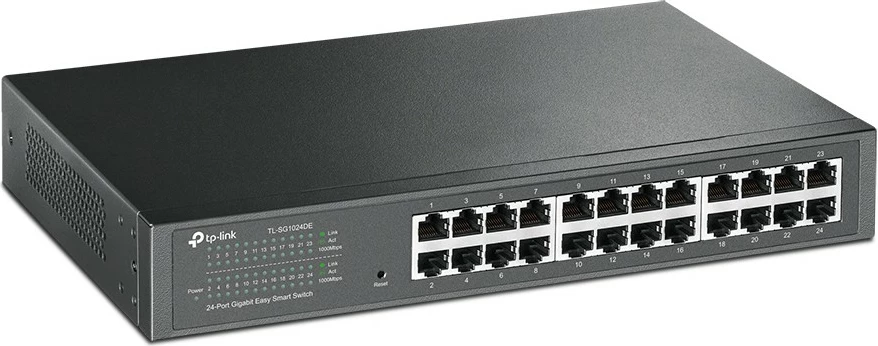Switch TP-Link 24-Port Gigabit Easy Smart, Managed, L2, Rack mounting, 1U