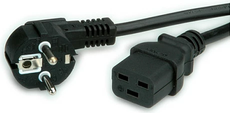 Kabëll rryme VALUE 19.99.1552, 2 m, Schuko CEE7/7 në IEC C19, 16 A, 250 V, i zi