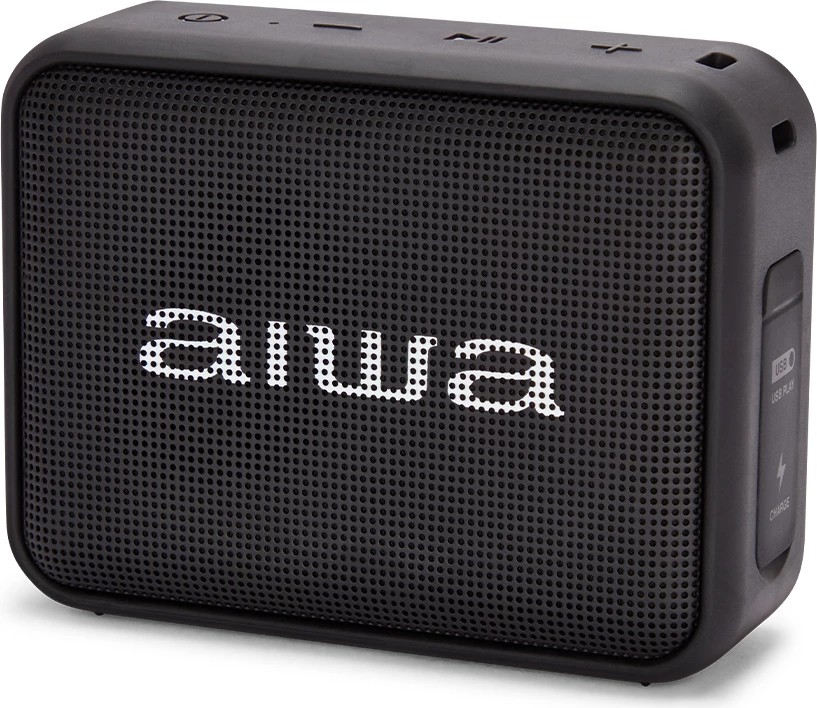 Altoparlant Bluetooth portativ Aiwa BS-200BK, 6 W, IPX6, TWS, FM, 2000 mAh, i zi