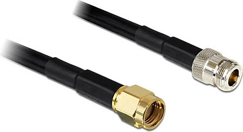 Kabllo koaksiale DeLOCK 88684, RP-SMA në N, 1 m, e zezë